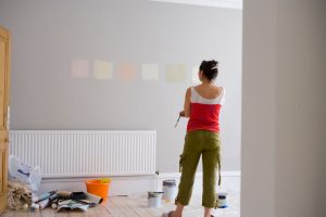 a woman renovating their house